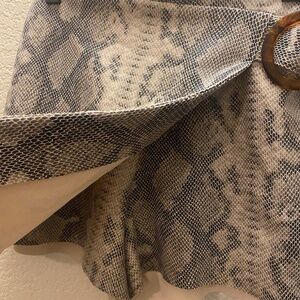 Zara Snake Faux Leather Skort Sz. S